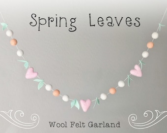 Spring Garland : Felt Ball Garland for Spring