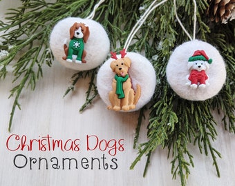 Whimsical Christmas Ornament: Dog Christmas Ornaments