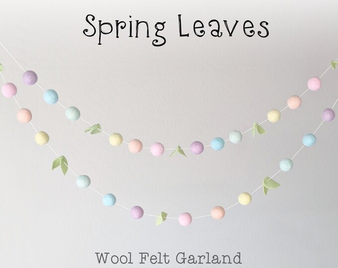 Spring Garland : Felt Ball Garland for Spring