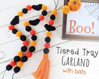 Tiered Tray Garland : BATS Garland for Halloween