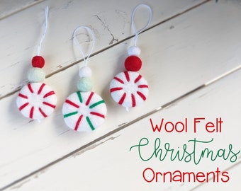 Christmas Ornaments: Wool Felt Ornaments
