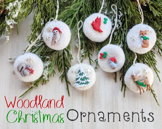 Whimsical Woodland Ornaments : Felted Wool Ornaments