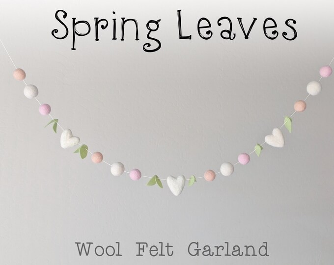 Spring Garland : Felt Ball Garland for Spring