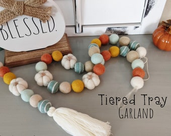 Tiered Tray Garland : Wool Felt Garland for Fall