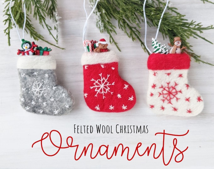 Christmas Ornaments: Wool Felt Ornaments