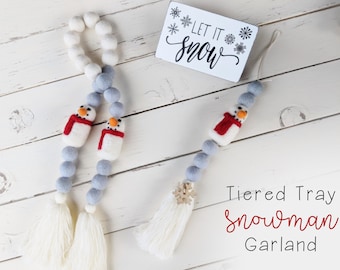 Tiered Tray Garland : Wool Felt Garland for Christmas
