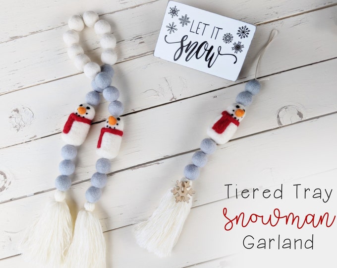 Tiered Tray Garland : Wool Felt Garland for Christmas