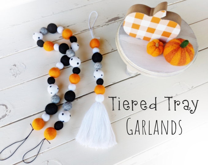 Tiered Tray Garland : Wool Felt Garland for Fall