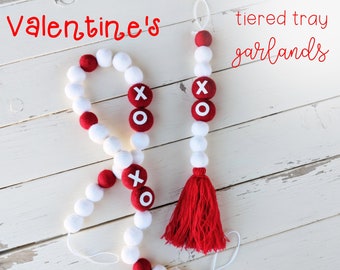 Tiered Tray Garland for Valentine's Day : xoxo valentine's garland