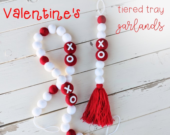 Tiered Tray Garland for Valentine's Day : xoxo valentine's garland