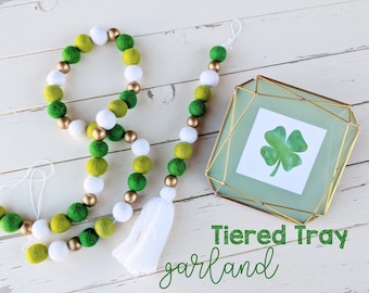 St. Patrick's Garland : Tiered Tray Garland for St. Patrick's Day