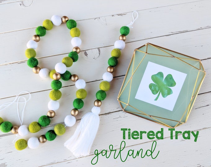 St. Patrick's Garland : Tiered Tray Garland for St. Patrick's Day