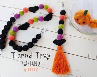 Tiered Tray Garland : BATS Garland for Halloween