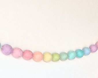 Pom Pom Rainbow Garland : Rainbow Garland