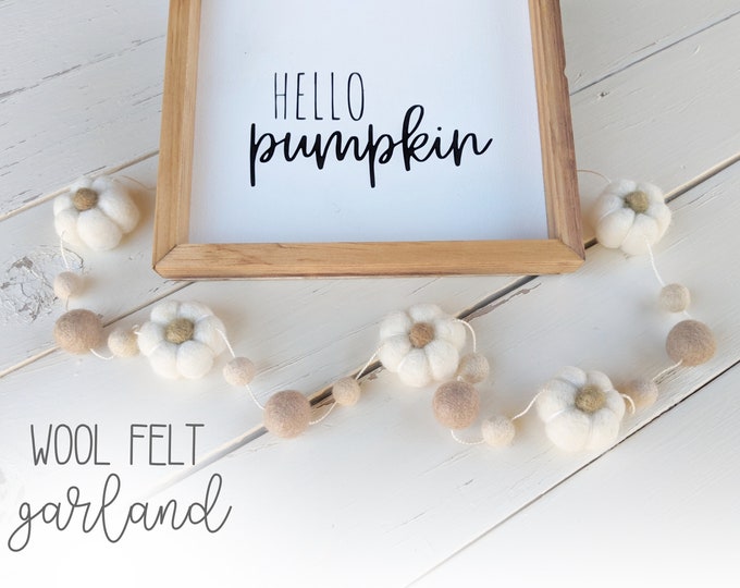 Fall Pumpkin Garland : Fall Farmhouse Garland