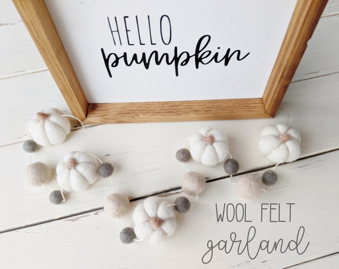 Fall Pumpkin Garland : Fall Farmhouse Garland