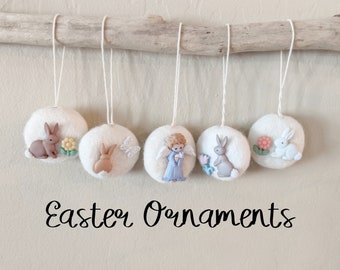 Whimsical Easter Ornaments : Felted Wool Ornaments