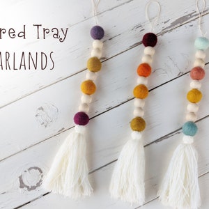 Tiered Tray Garland : Wool Felt Garland for Fall