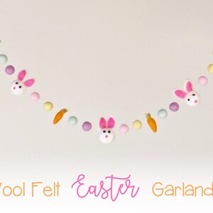Felt Bunny Garland : Felt Garland with Bunnies and Carrots