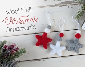 Christmas Ornaments: Wool Felt Ornaments