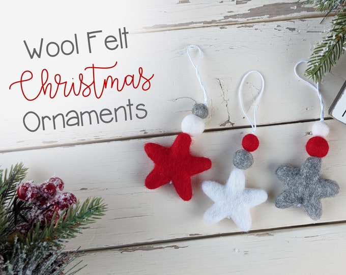 Christmas Ornaments: Wool Felt Ornaments