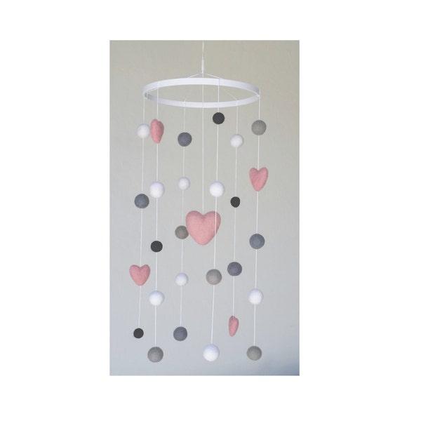Baby Mobile : Paris Pink Delight in schwarz, weiß und rosa