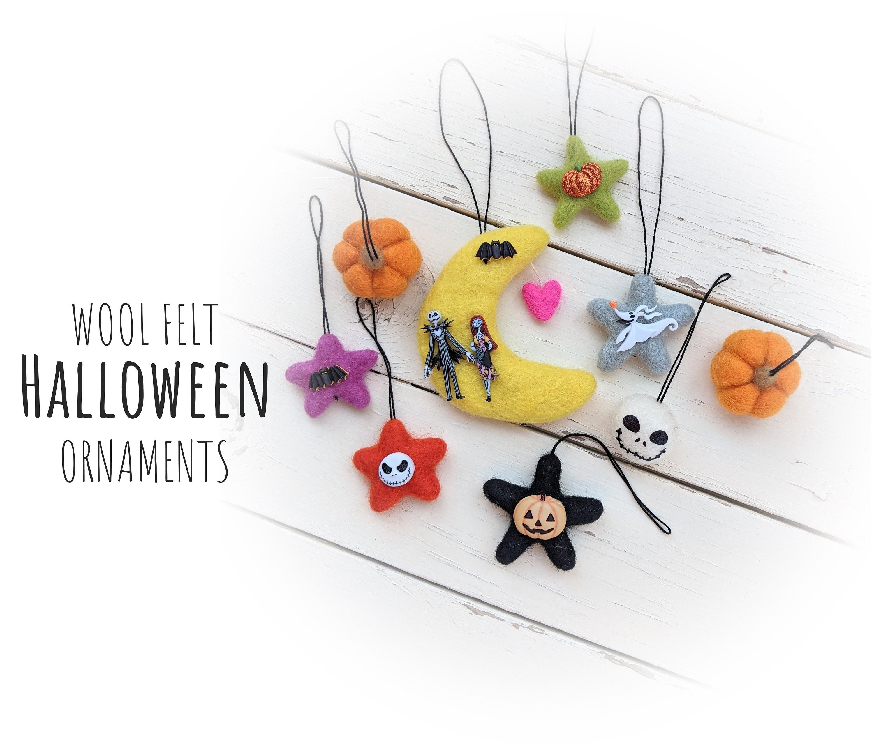 Felted Halloween Decorations, Halloween Felt Decoration