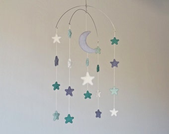 Baby Mobile : Moonbeam Baby Mobile - mobile with moon and stars