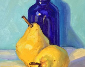 Original Colorful Still Life Oil Painting