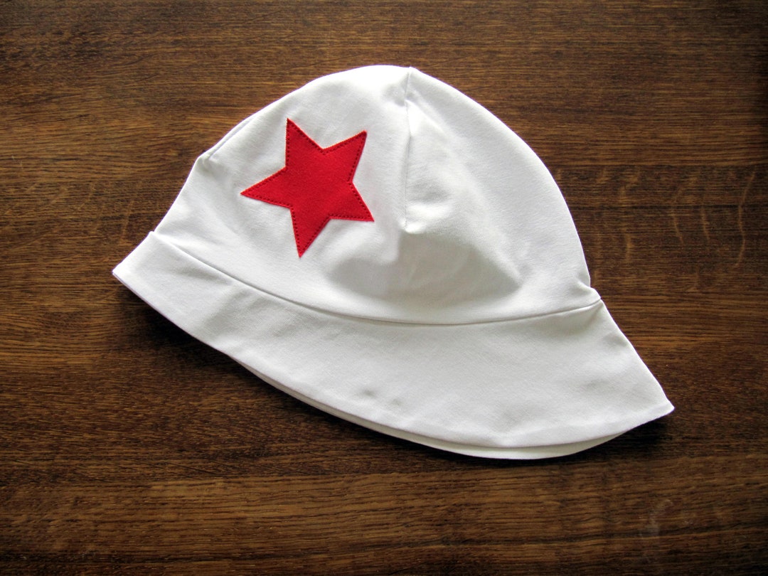 Sun Hat With Neck Protection Star White Summer Hat Baby Child Etsy