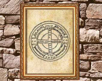 Círculo de Petosiris, impressão sagrada, pôster de alquimia, pôster oculto, alquimia mágica, geometria sagrada, arte esotérica, arte do zodíaco