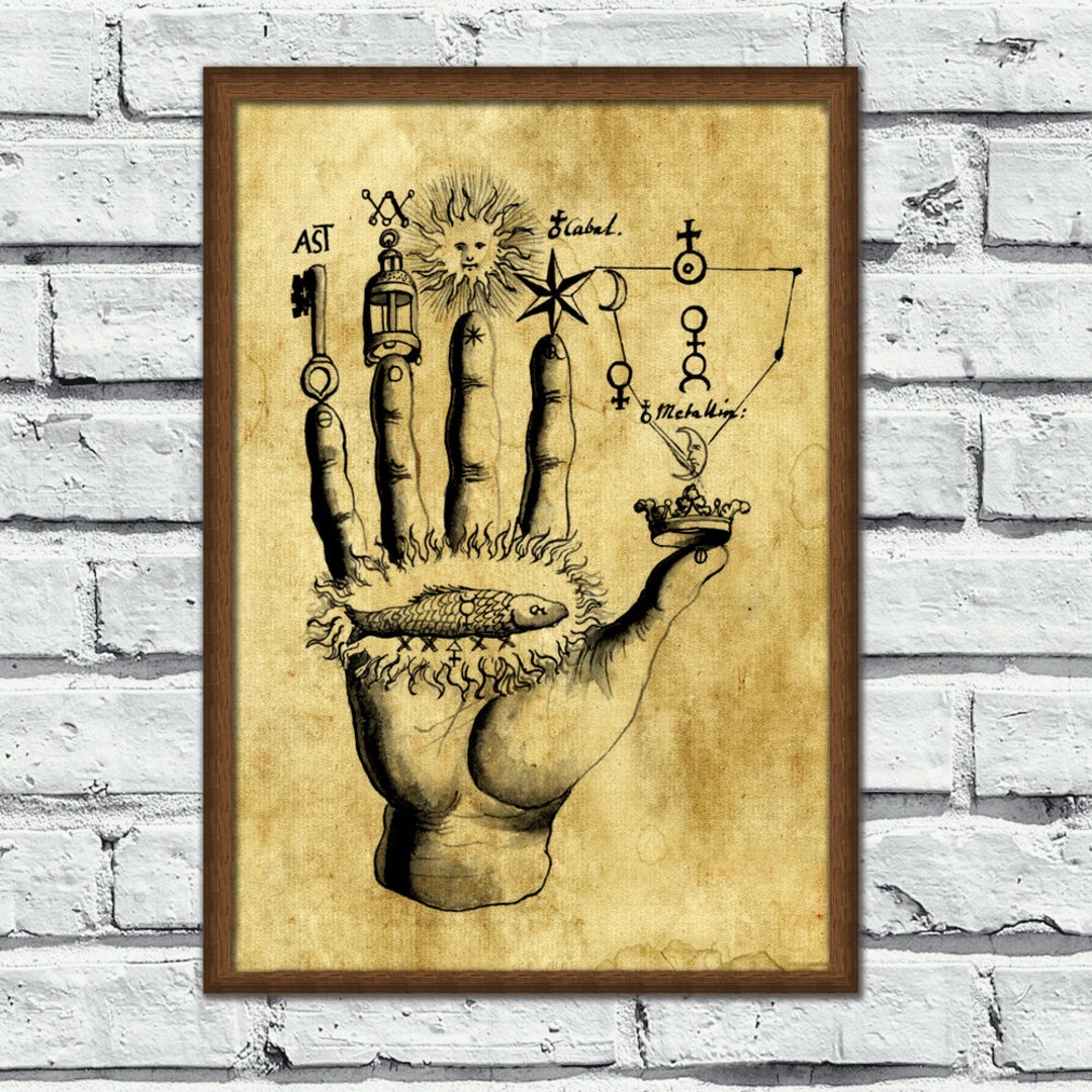 Python mercurius as Three Headed Dragon, Alchemy, Alchemy Occult Print ...