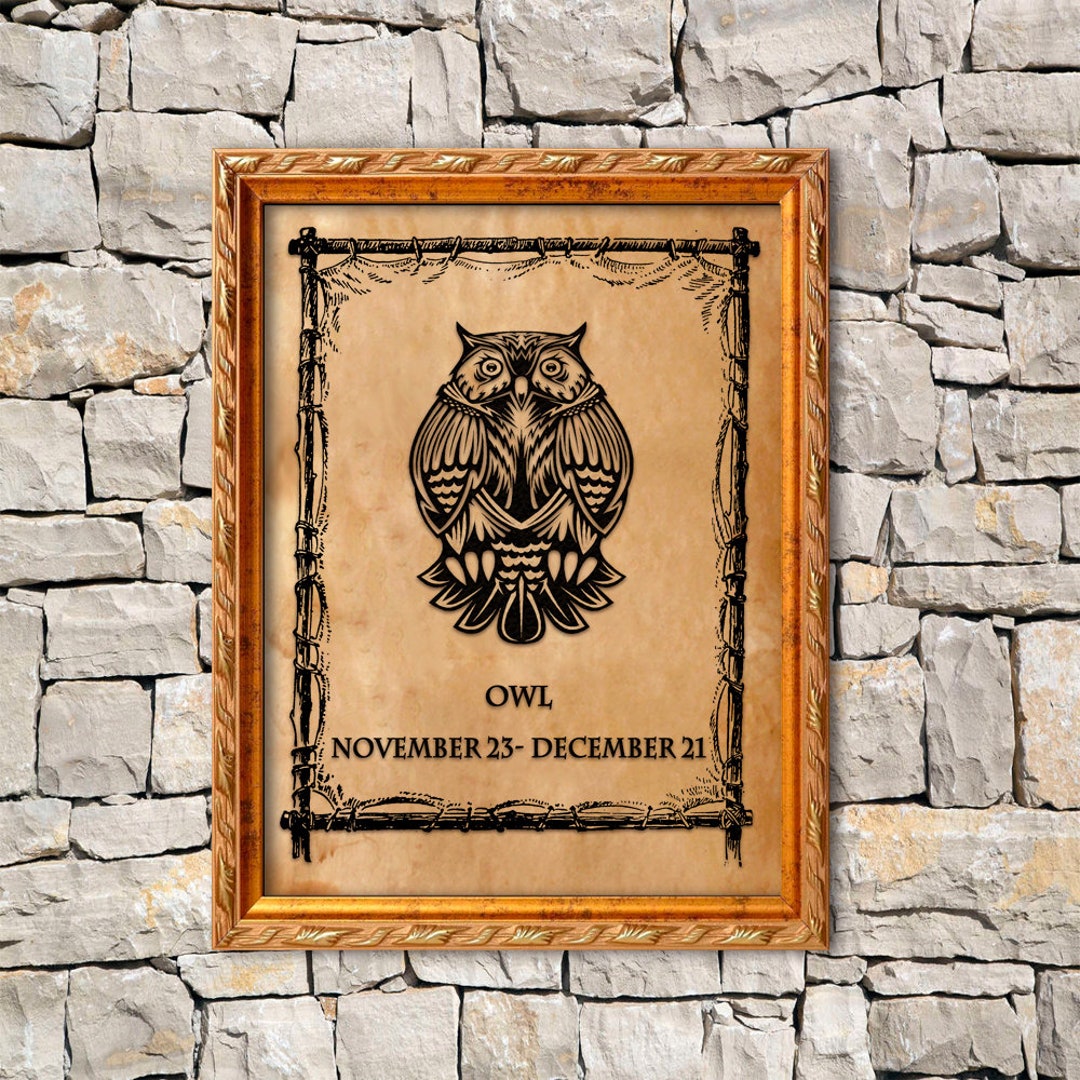 OWL Totem Native American Wall Decor Spirit Animal Tribal - Etsy Canada