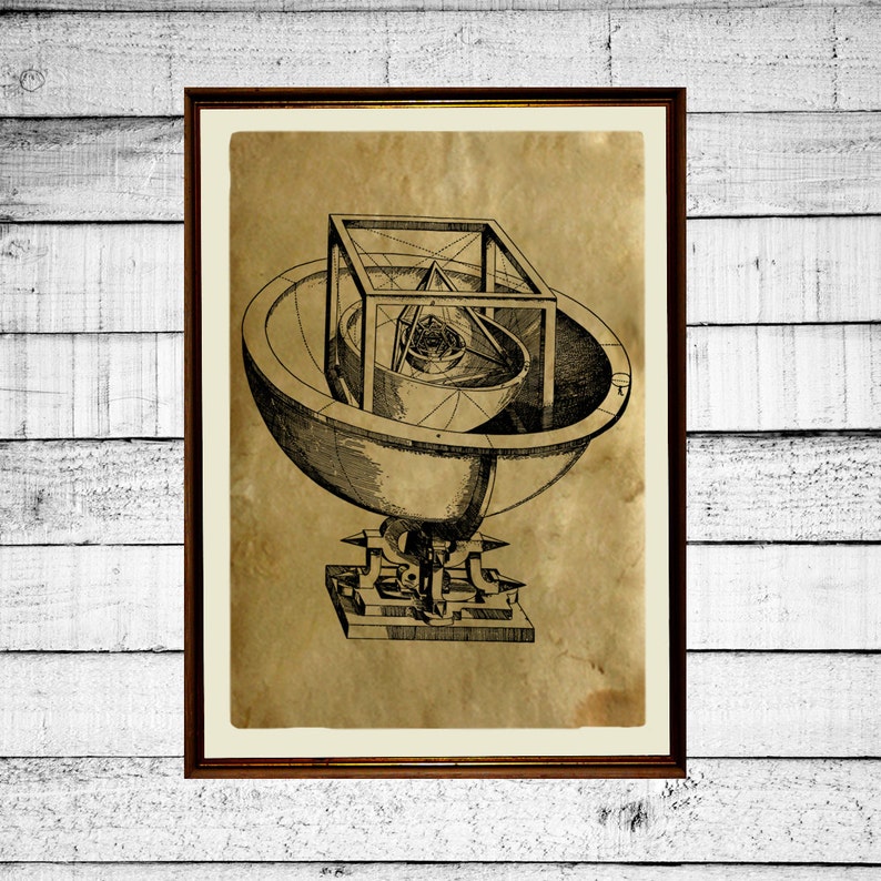 Platonic Solids Print Sacred Geometry Print Plato Poster - Etsy