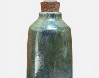 Dispensador de jabón verde y azul