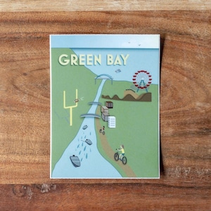 Green Bay Wisconsin Collage Sticker | Green Bay Attractions