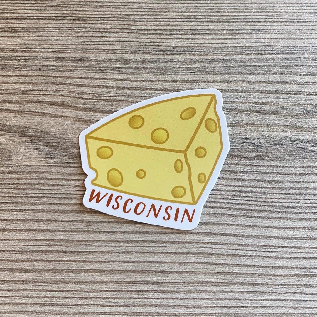 Wisconsin Cheese Wedge Sticker - Etsy