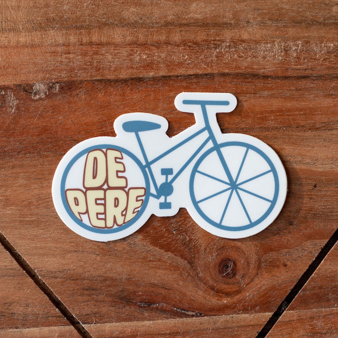 De Pere Wisconsin Bike Sticker Wisconsin Biking Vinyl Sticker Etsy