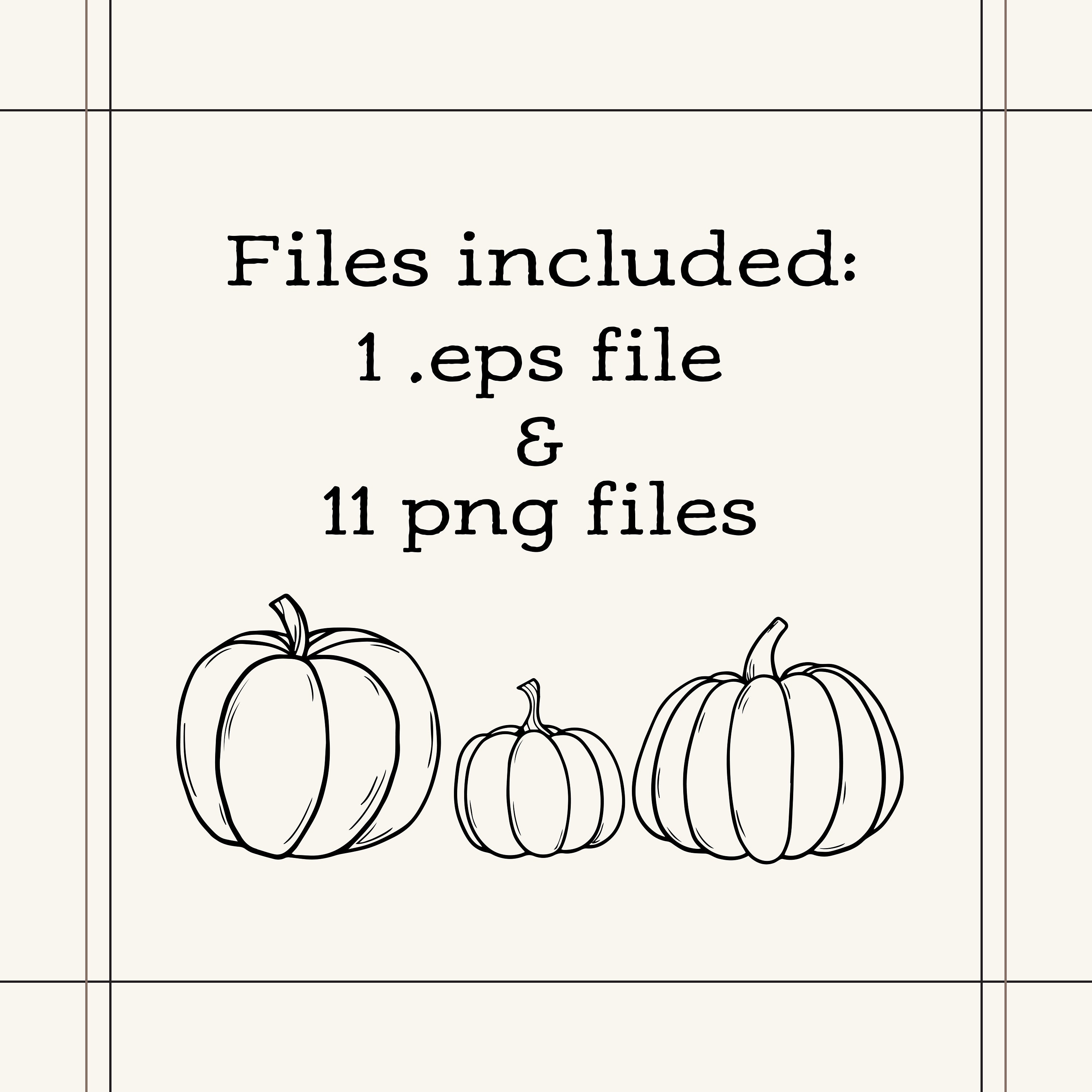 Fall Line Illustrations | Autumn Line Art | Digital Download - Etsy