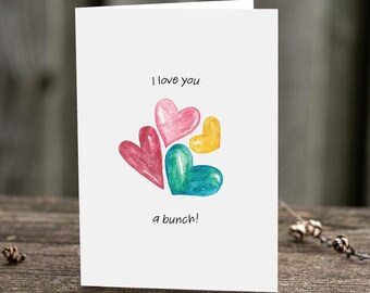 I Love You a Bunch Greeting Card | Valentine's Card | Anniversary Card