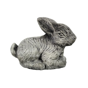 Bunny Statue Laying Concrete Garden Statue Cement Animal Figure Cast Stone Bunny Figurine Garden Sculpture Art Decorative Easter Rabbits