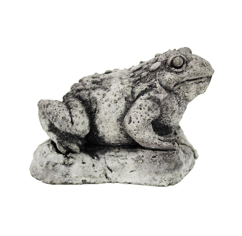 Small Toad Garden Frog Garden Statue Cement Toad Figurine Cast | Etsy