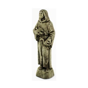 Saint Francis Statue: Handmade Concrete Catholic Garden Decor