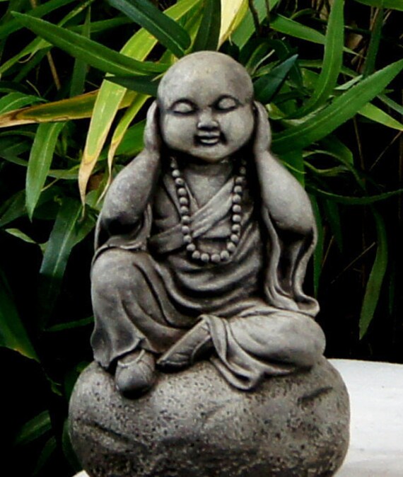 See No Evil Statue Home and Garden Decor Three Wise Monks Concrete