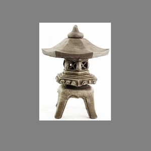 Stone Concrete Pagoda Carved Cast Stone Lantern Japanese Pagoda Cement Chinese Lantern Asian Sculpture Figure