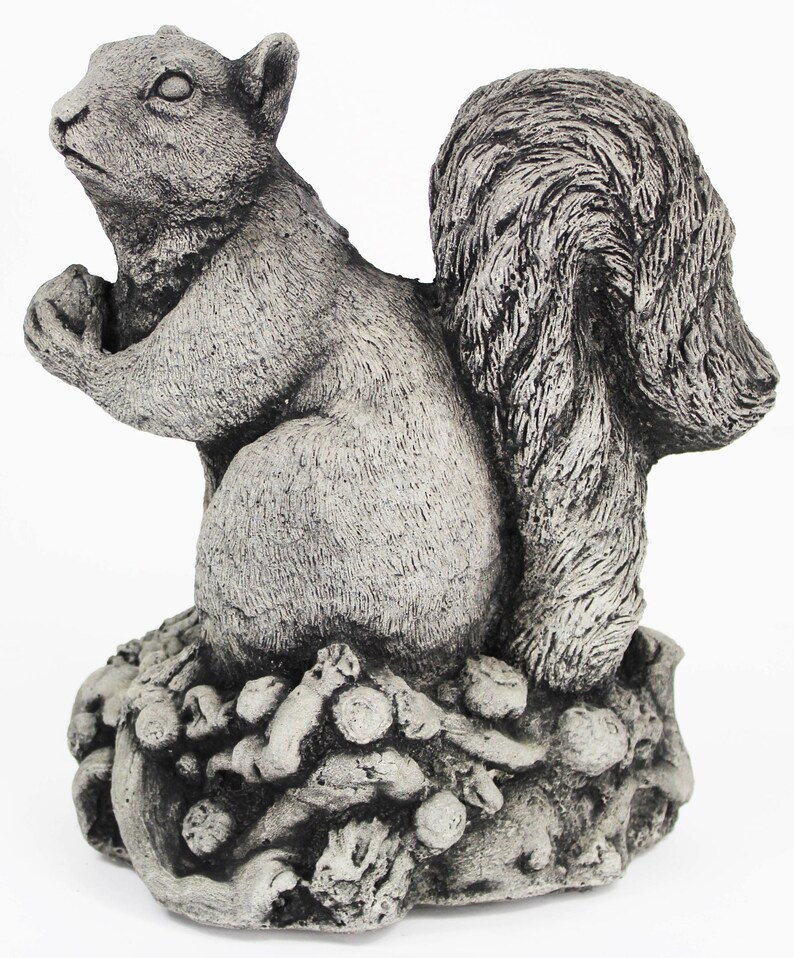 cement squirrel statue