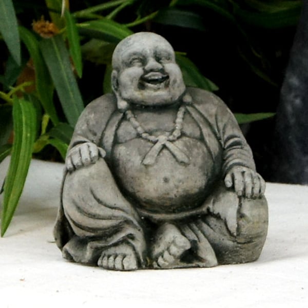 Hotei Concrete Statue Cement Buddha Cast stone Happy Buddha Asian Carved Laughing Buddha Yoga Art