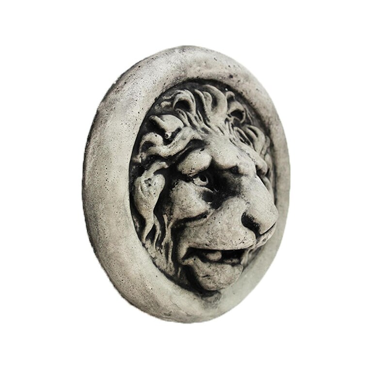 Lion Medallion Wall Plaque Cement Vatican Lion European Garden Etsy