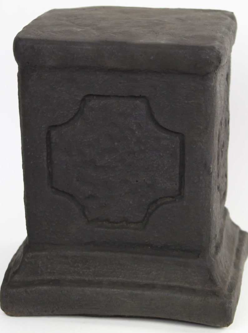 Squared Concrete Pedestal Garden Statue Pedestal European Etsy