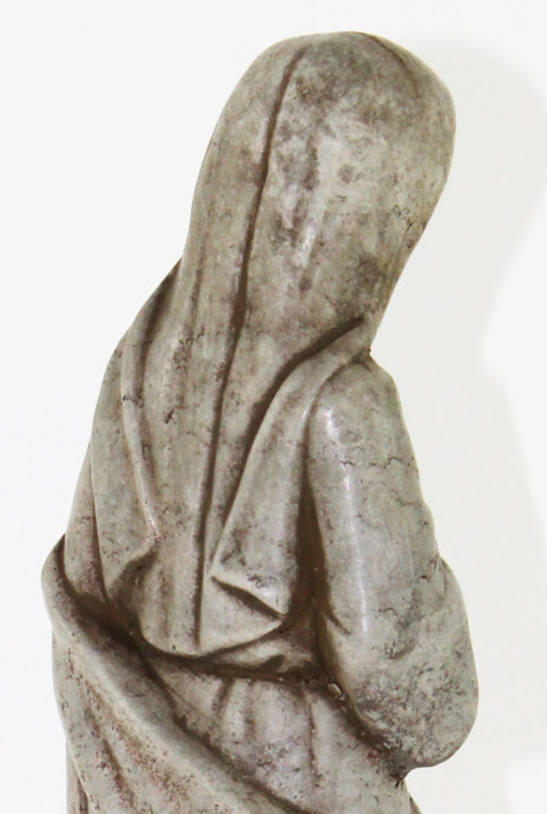 Madonna Concrete Garden Statue Religious Catholic Cement Etsy